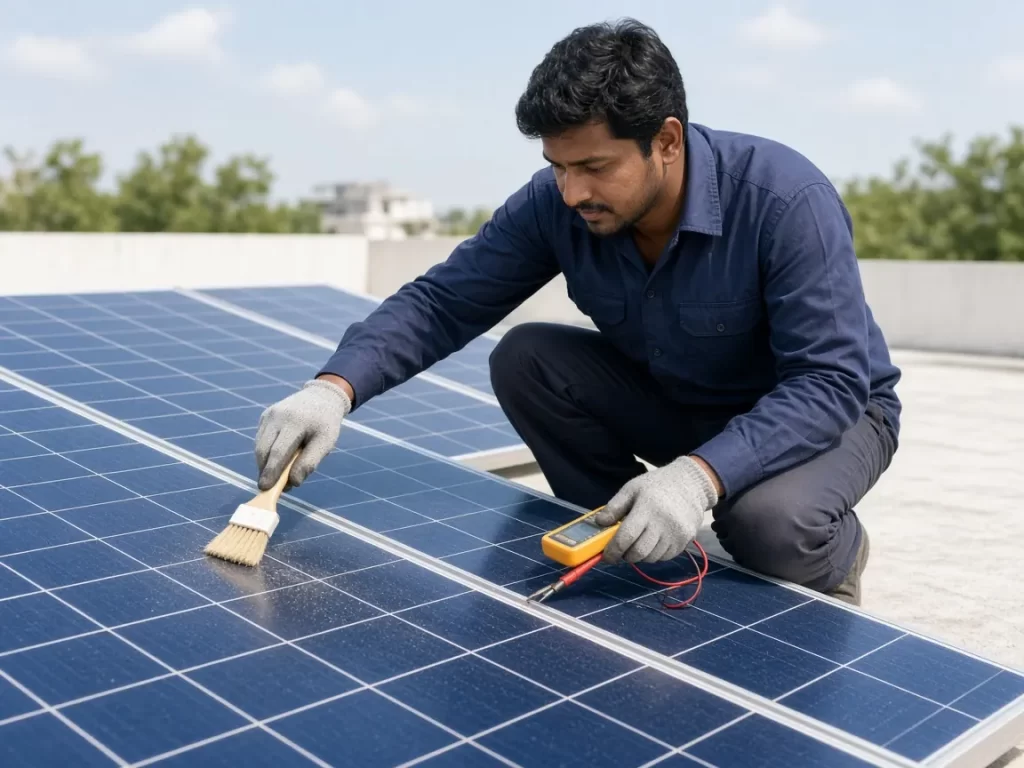 Solar panel maintenance